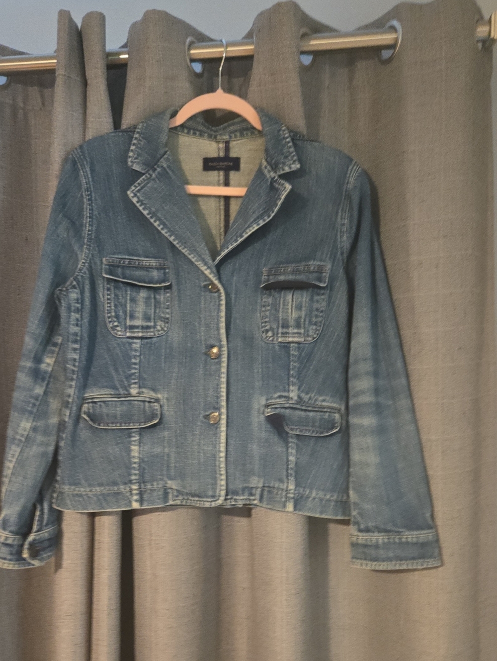 Piazza Sempione Medium Blue Denim Blazer Jacket